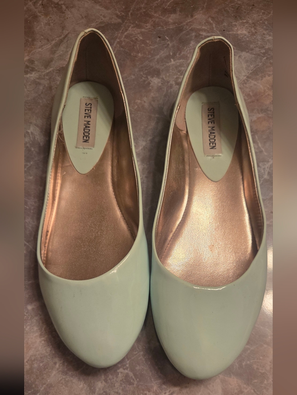 Steve Madden Women’s Light Blue Patent Ballet Flats